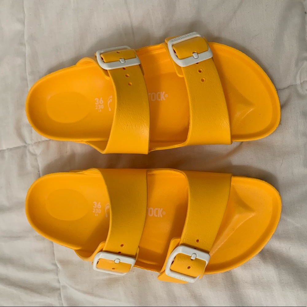 Yellow Plastic Birkenstocks